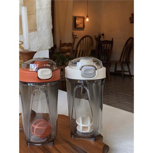 簡約搖搖杯女戶外運動隨身奶昔減肥攪拌杯蛋白搖粉杯健身情侶水杯