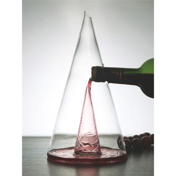 紅酒醒酒器歐式創意個性家用奢華套裝葡萄酒杯高腳杯金字塔壺玻璃