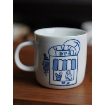 喵咪貓馬克杯咖啡杯茶水杯卡通家用動漫高顏值陶瓷設計感小眾辦公