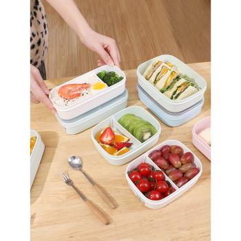 日本進口彩色帶菜冰箱塑料飯盒