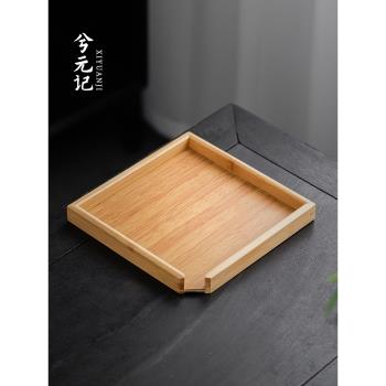 竹製普洱茶盒茶餅收納盒評茶盤茶鉗茶刀茶針撬茶茶具茶道配件分盤