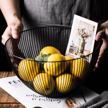 水果盤北歐ins家用鐵藝果籃簡約歐式果盤 創意現代客廳茶幾水果籃
