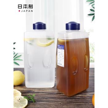 日本進口NAKAYA冷水壺家用耐熱涼水壺大容量冷水杯茶壺塑料果汁壺