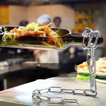 創意個性懸浮酒瓶分子菜餐具涼冷菜盤水果沙拉餐盤特色主題餐廳盤