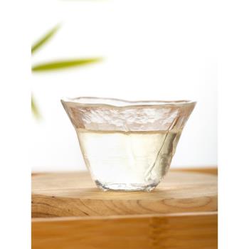 日式清酒杯創意烈酒杯透明玻璃杯小號白酒杯一兩杯50ml精致果酒杯