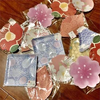 日式和風紙盤紙碗桌面小物收納 日本大創DAISO蛋糕零食干果盤紙碟