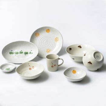 日本進口aito美濃燒陶瓷菜盤飯碗碟子早餐點心水果廚房餐具日式