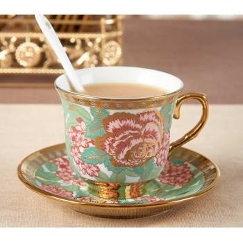 單品咖啡杯碟配勺英式紅茶杯歐式咖啡杯套裝時尚情侶水杯牛奶杯子