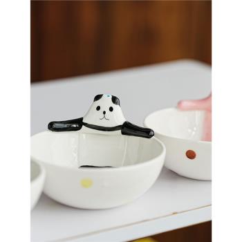 卡通陶瓷餐具可愛飯碗創意兒童碗寶寶碗嬰兒碗飯碗寵物碗沙拉碗