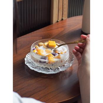 索廚冰晶銀耳湯碗套裝日式水晶玻璃餐具透明甜品碗水果沙拉燕窩碗