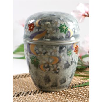 日本有田燒精品高檔陶瓷密封罐食品級茶葉罐密封收納罐茶筒單個醬