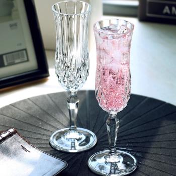 意大利RCR進口水晶香檳杯氣泡果酒甜酒浪漫高腳杯家用喝甜酒酒杯