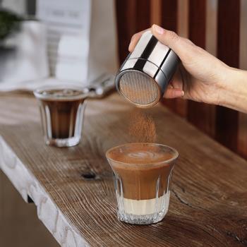 304不銹鋼撒粉罐花式咖啡抹茶可可粉篩子咖啡篩桶烘焙面粉糖粉篩