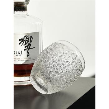 滿天星江戶切子日式手工雕刻水晶玻璃酒杯威士忌洋酒杯
