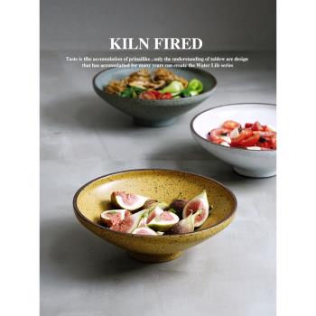 復古日式創意8寸碗陶土手工家用湯碗大號吃飯碗面碗餐廳料理大碗
