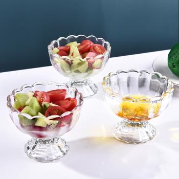 冰淇淋杯創意歐式玻璃杯子家用可愛奶昔甜品杯冰激凌杯加厚水果杯