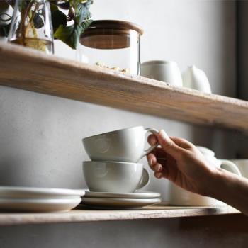 日本制KINTO TOPO陶瓷意式拿鐵卡布手沖咖啡杯碟茶杯碟套裝奶盅
