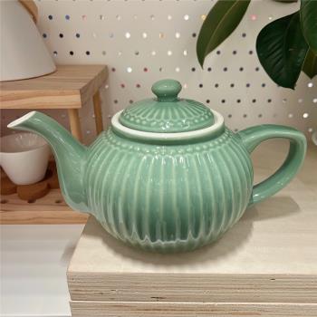 丹麥出口陶瓷茶壺歐式復古花茶壺大容量水壺大號泡茶壺家用茶具