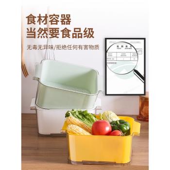 雙層洗菜盆瀝水籃廚房家用水果盤客廳水槽濾水淘菜盆菜簍洗菜籃子