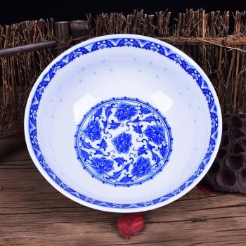 景德鎮牡丹中式懷舊復古大號湯碗