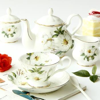 歐式茶具咖啡杯碟套裝骨瓷咖啡具英式下午茶茶具陶瓷紅茶杯小奢華