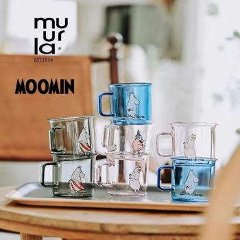 芬蘭muurla姆明耐熱玻璃杯咖啡杯北歐moomin原畫系列卡通馬克杯
