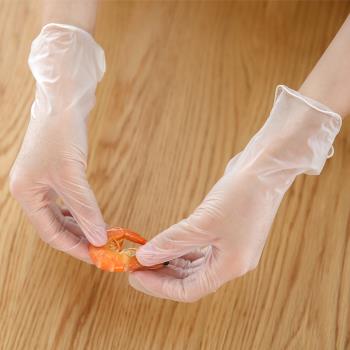 日本FaSoLa一次性PVC手套食品烘焙手套餐飲美容加厚薄膜手套100只