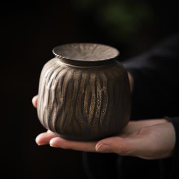 日式陶瓷茶葉罐小號茶罐便攜密封罐存儲物罐茶倉綠茶紅茶罐家用