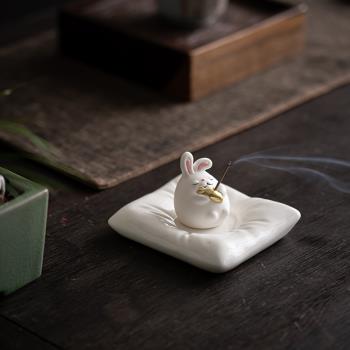 茶寵桌面紫砂手工家用小眾香插