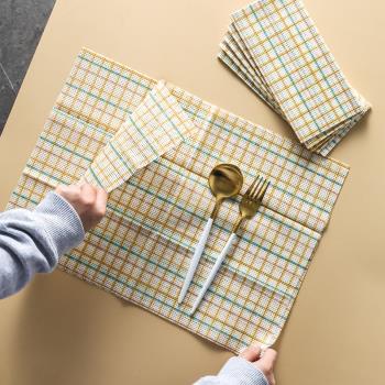 索廚 30片格子無紡布餐墊 ins風廚房家用簡約現代一次性桌墊紙