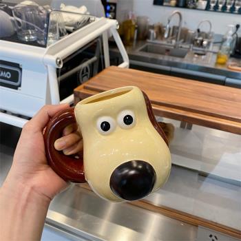 小狗狗陶瓷水杯可愛卡通創意迷你馬克杯3d立體日式早餐牛奶咖啡杯