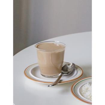 高硼矽玻璃杯耐高溫家用喝水杯子ins高顏值牛奶飲料杯耐熱泡茶杯