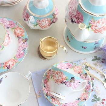 英式下午茶紅茶杯茶壺 奶盅糖缸 骨瓷咖啡杯碟歐式優雅花茶具禮品