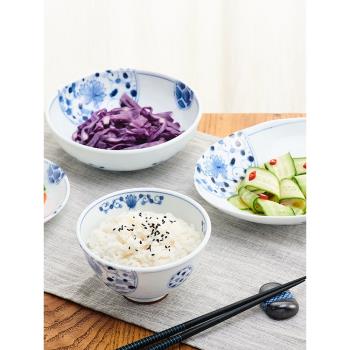 [cocostyle]日本進口美濃燒釉下彩日式餐具花伊萬里系列飯碗湯碗