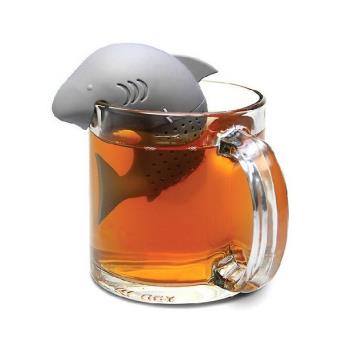 創意硅膠泡茶器 大鯊魚濾泡茶器茶葉包新款茶具禮品沖茶器