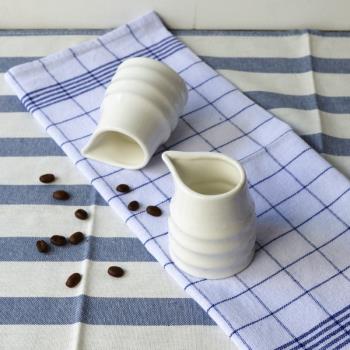 歐洲單純白歐式陶瓷奶杯奶壺西餐配料杯奶精杯咖啡用具100ml特價