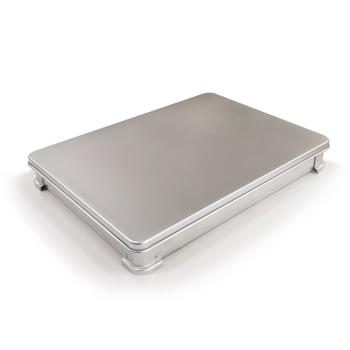 高檔日式防銹料理食材盒餃子三文魚冰箱保鮮盒白色鋁雙層盤磨砂