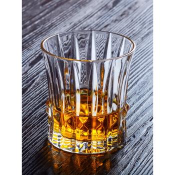 復古玻璃威士忌杯酒杯創意加厚圓形水晶玻璃洋酒杯啤酒杯歐式家用
