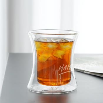 雙層咖啡玻璃杯手沖咖啡杯咖啡館澳白DIRTY出品杯 單人品鑒杯茶杯