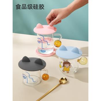 矽膠杯蓋馬克杯蓋子杯墊勺套裝杯子配件防塵通用陶瓷杯水杯蓋北歐