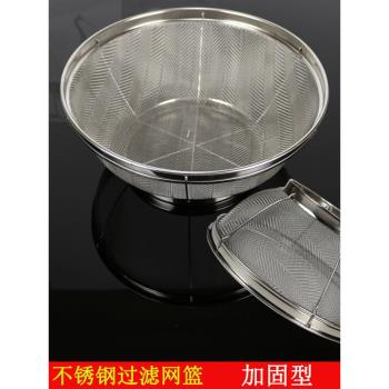 廚房洗菜籃子不銹鋼洗菜盆網籃圓形水果籃家用瀝水籃淘米籮洗米篩