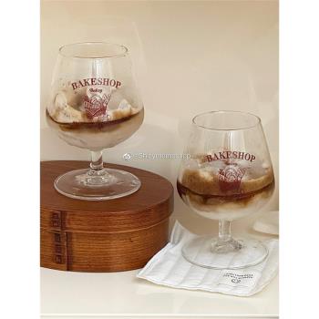 Shinymomo創意ins風咖啡杯酒杯玻璃紅酒杯大肚酒杯果汁杯子法式杯