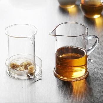 泡茶壺耐熱玻璃過濾沖茶器小號透明中式家用簡約辦公室泡茶杯套裝