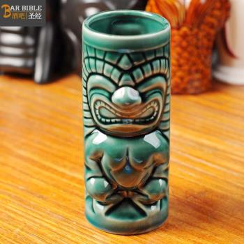 酒吧調酒 TiKi Mug 夏威夷雞尾酒杯個性陶瓷杯僵尸杯藝術陶瓷酒杯