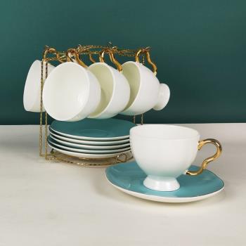五房北歐風格艾蘭英式下午茶具茶壺國風骨瓷咖啡杯高檔精致禮盒