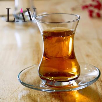 土耳其紅茶杯咖啡杯茶杯茶具熱飲杯配碟子小巧精緻花茶進口玻璃杯