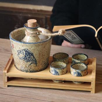 日式清酒酒具復古溫酒器燙酒壺燒酒家用加熱黃酒白酒杯煮酒套裝