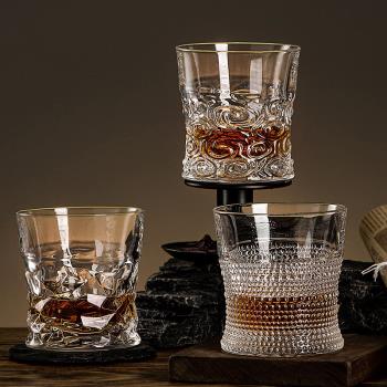 威士忌酒杯家用加厚水晶玻璃洋酒杯創意ins歐式高檔啤酒杯子套裝