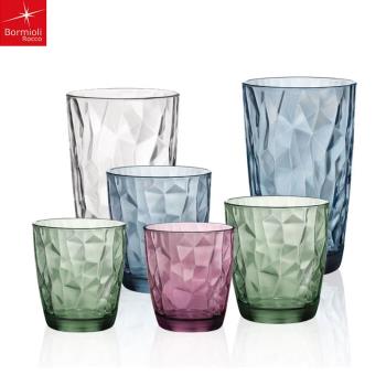 意大利進口玻璃杯子水晶鉆石茶杯 家用飲料果汁杯彩色喝水杯套裝