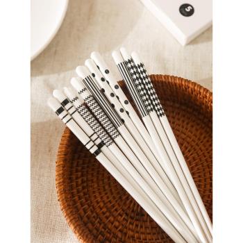 簡約創意陶瓷筷子家用高檔禮盒裝防霉防潮一人一筷日式筷子易清洗